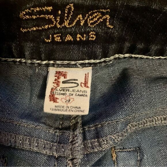 Silver Jeans Suki Bootcut Fringed Cuff Jeans Size 27 - Picture 11 of 13